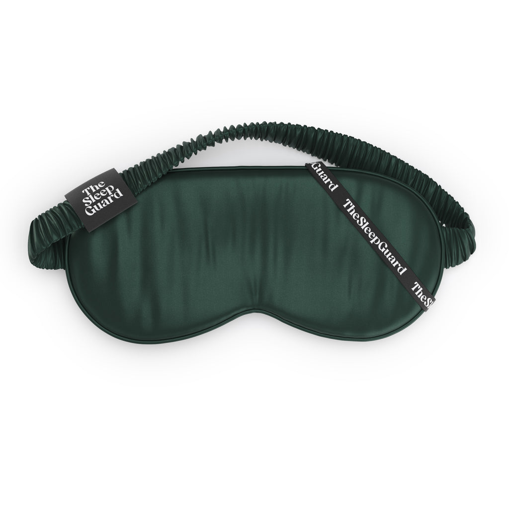 Pure Silk Sleep Mask [100% 6A Mulberry Silk, 22 Momme] - Racing Green