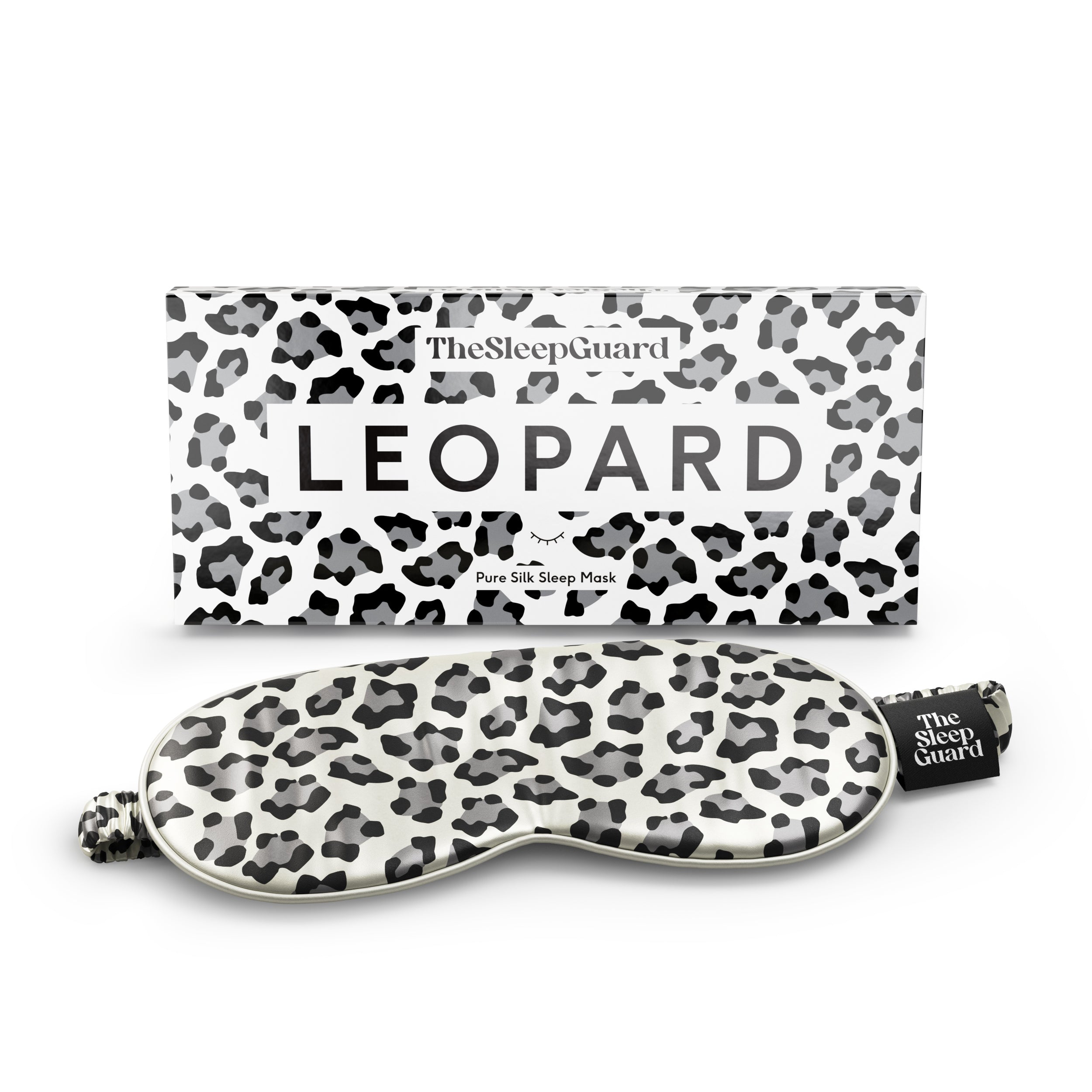 Pure Silk Sleep Mask [100% 6A Mulberry Silk, 22 Momme] - Leopard Print
