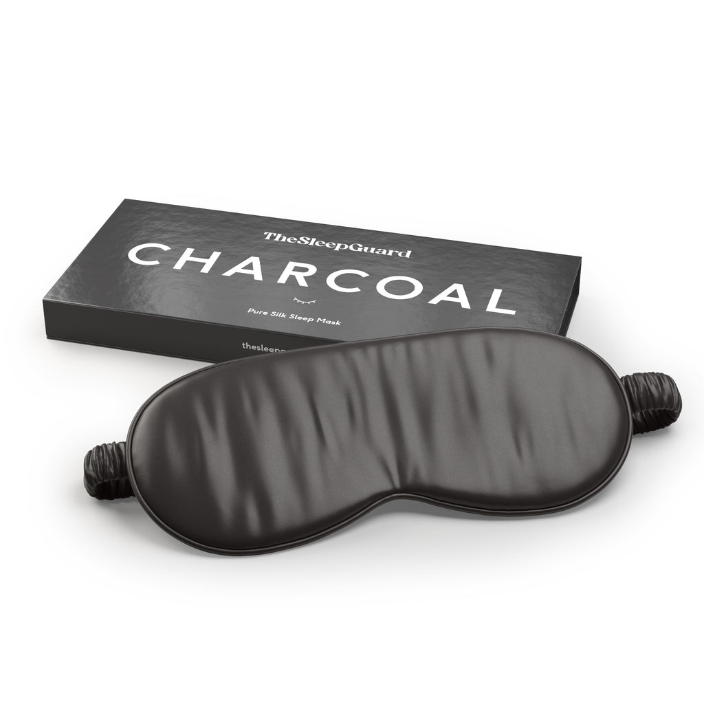 Pure Silk Sleep Mask [100% 6A Mulberry Silk, 22 Momme] - Charcoal Grey